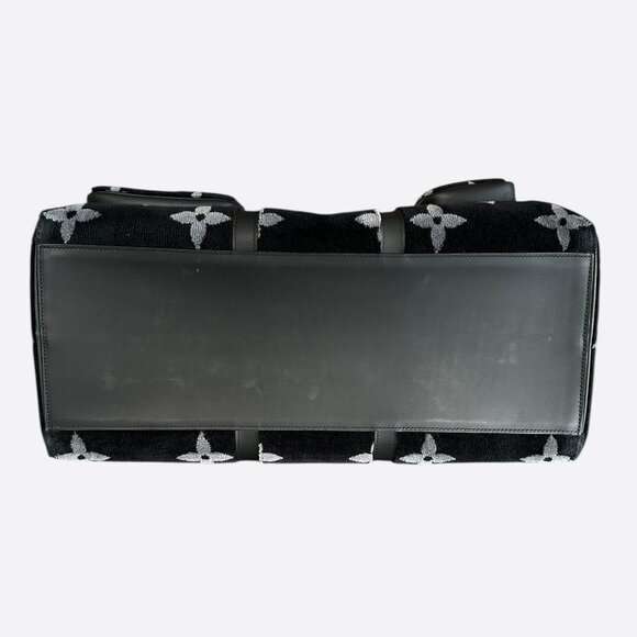 Louis Vuitton Black Monogram Tuffetage Keepall - Picture 5 of 7